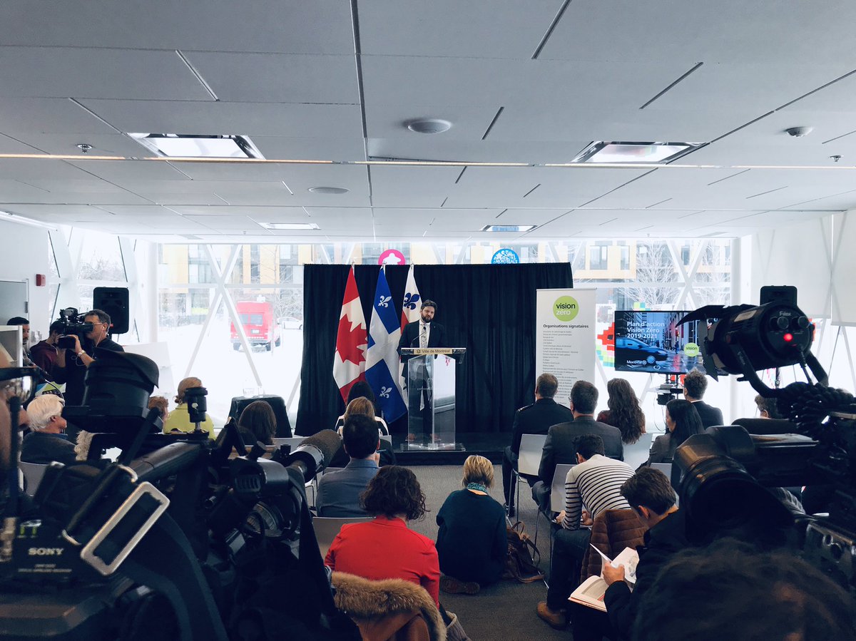 Val_Plante's tweet photo. Je suis fière de dévoiler le Plan d’action #VisionZéro décès et blessé grave, en compagnie de plus de 30 partenaires de la @MTL_Ville réunis pour offrir aux Montréalais.e.s un système routier + sécuritaire, + équitable et + durable (1/3) https://t.co/QGRrlAEs2N #polmtl https://t.co/cc2eT3McwB