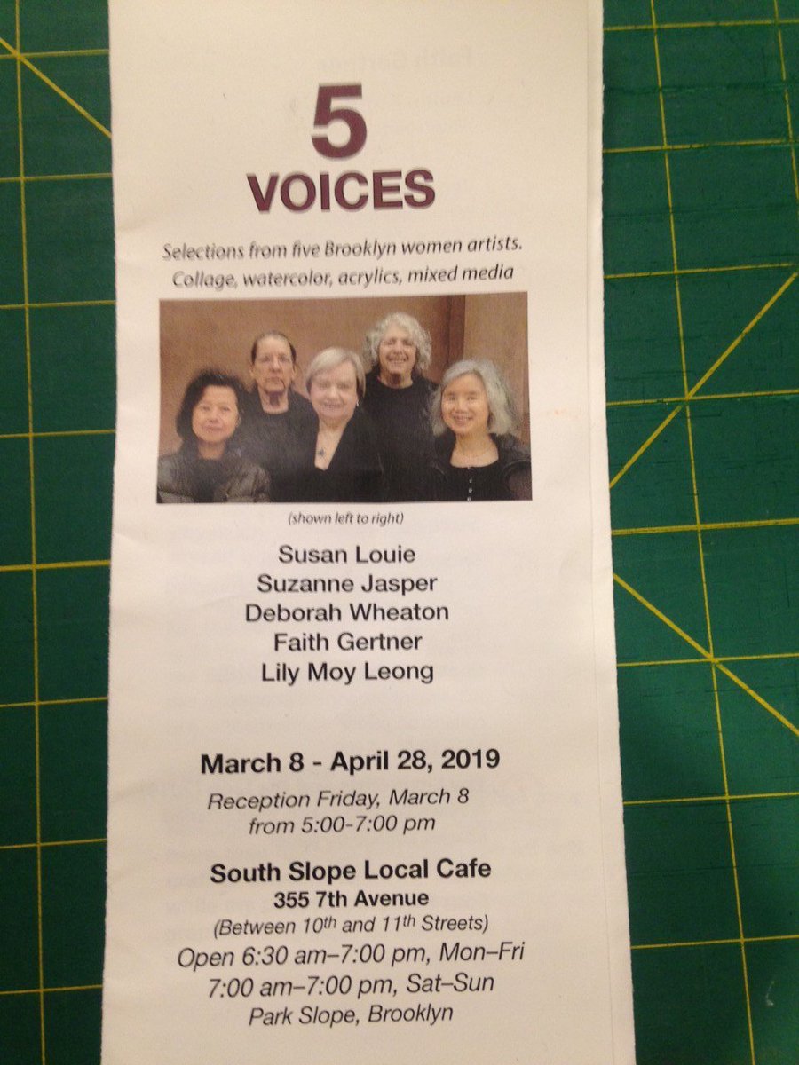 texasmcd's tweet image. Lovely art exhibit by 5 Brooklyn women at South Slope Local Cafe, 355 7th Ave (between 10th and 11th Streets).