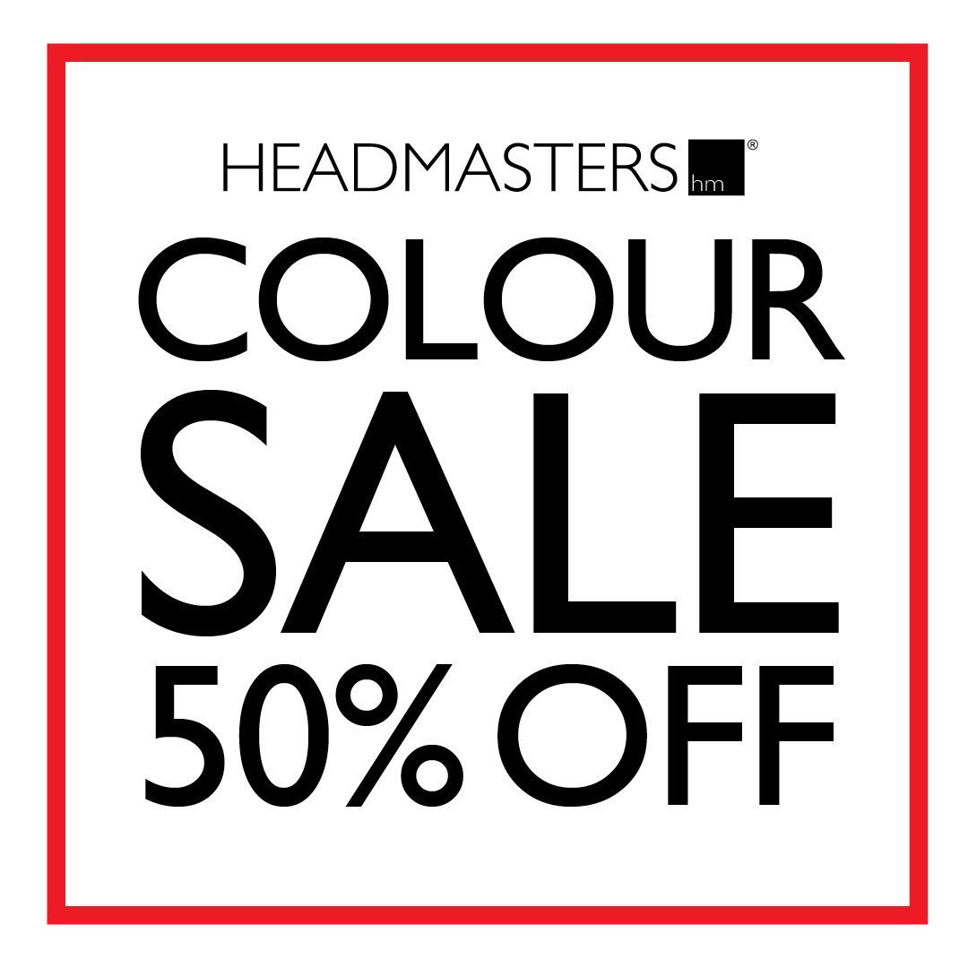 headmastersuk's tweet photo. There's only 1 week left of our famous 50% OFF COLOUR SALE, so if you haven't booked your appointment yet call your local salon today.
Sale ends 23rd March. T&Cs apply. #coloursale #Headmastersuk https://t.co/KtTJZC0Efl
