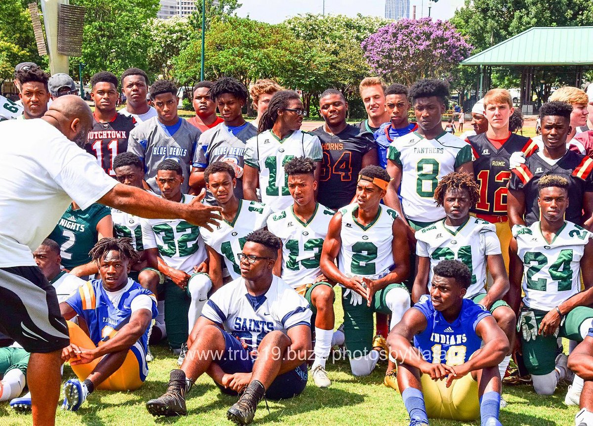 therealkwat's tweet photo. The amount of talent in this photo is crazy! These young men are all enjoying the fruits of their labor! #Freeeducation #True19 https://t.co/6uOnlRAlpU