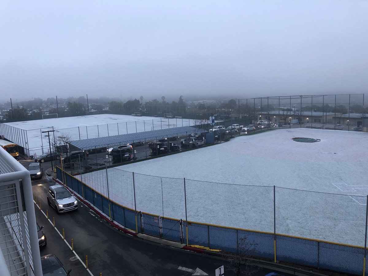 VCHSAthletics's tweet photo. Remarkable scene at Skyway this morning as soccer and softball fields are still covered in ice from yesterday’s storm https://t.co/2HVspVDLjy