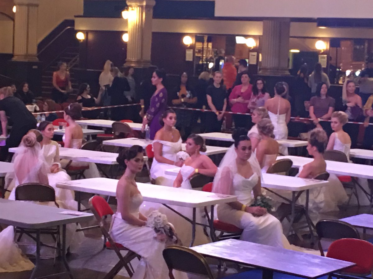 Brides awaiting judging at the AHT Competitions #Brides #makeup #ath
