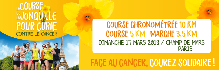 [Une banque plus engagée] 
Ce dimanche 17/03 des collaborateurs <a href="/BP_RivesParis/">BP Rives de Paris</a> participent à la Course de la Jonquille pour Curie #ContreLeCancer. Et vous ?
✅RDV au #ChampDeMars #Paris pour la #BonneCause #UneJonquillePourCurie <a href="/institut_curie/">Institut Curie</a> +d’infos👉 bit.ly/2C3Mx4h