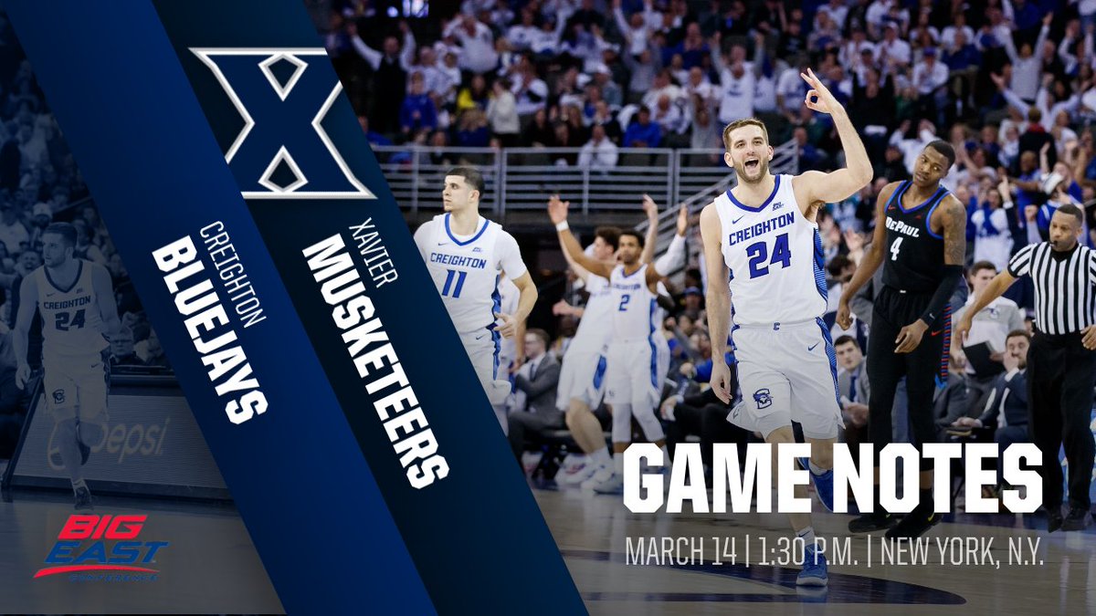 BluejayMBB's tweet photo. Creighton heads to New York City to face Xavier in a battle of the league's two hottest teams.

BIG EAST Tournament Preview: https://t.co/kDIwq4A0q7 https://t.co/v1LoWprajC