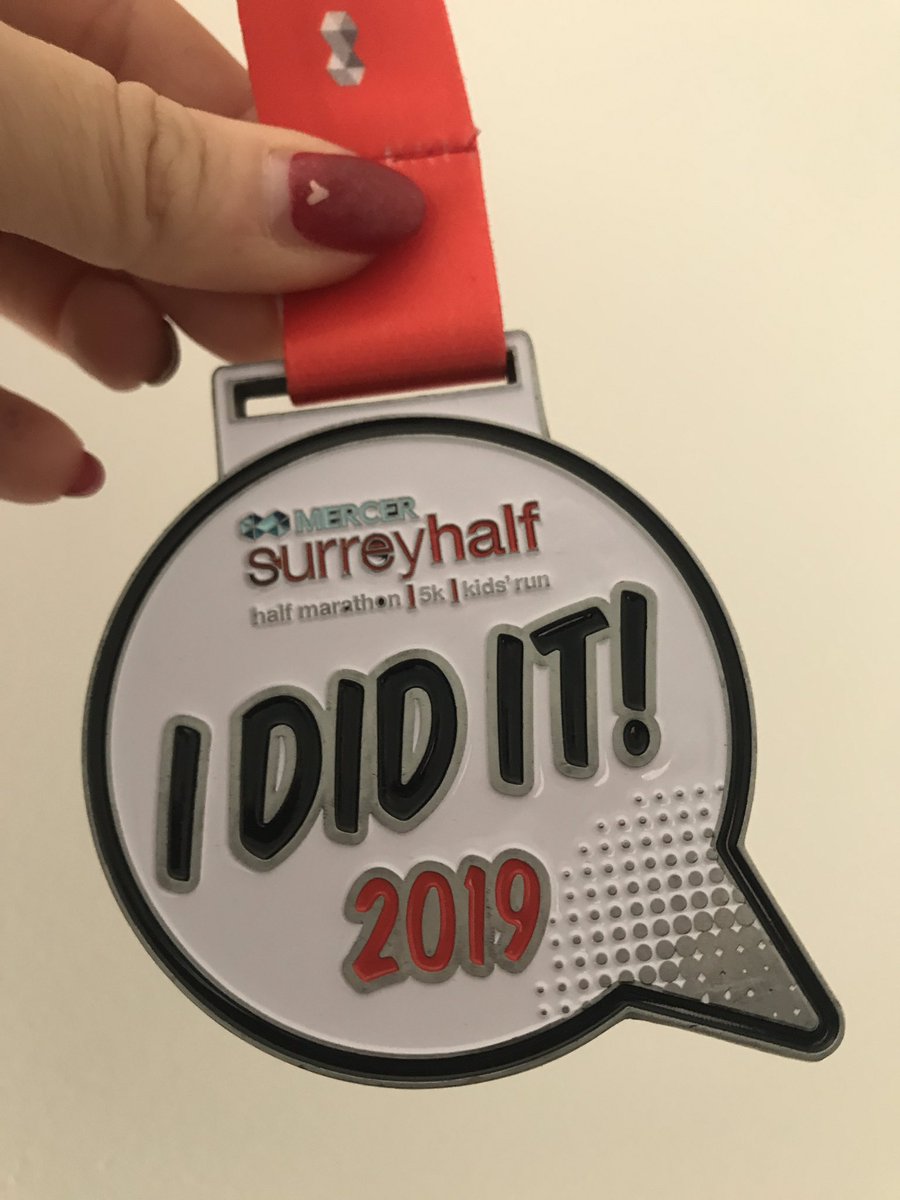 check out my bling from my 25th Half Marathon yesterday from the @surreyhalf #runnersworld @UKRunChat #runningbug #halfmarathonrunner #MedalMonday