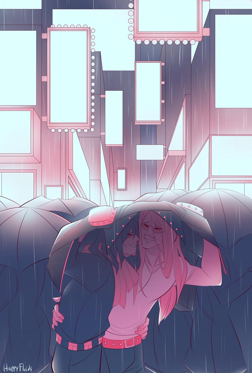 brenatomy's tweet photo. [art] rainy days pass easily when they're with you. #erasermic #bnha #mha https://t.co/Jaq7en8b1R