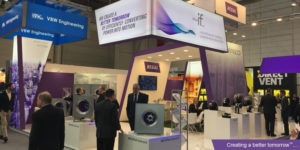 RegalMarathon's tweet photo. Day 1 at ISH in Frankfurt started very well! Regal is excited to present Nicotra- Gebhardt, Marathon Motors and Fasco products.
Come meet Regal's experts in Hall 8, stand G20 to discover our solutions for the HVAC-R and heating systems.  #ISH19
https://t.co/gOVvm7bL4q https://t.co/tAUSxVTAXf
