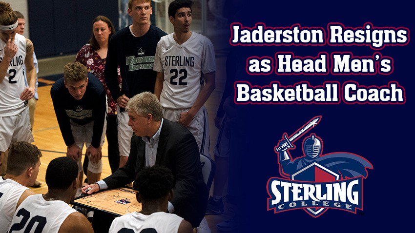 SterlingCSports's tweet photo. Men's Basketball: Jaderston Resigns as Head Men's Basketball Coach
 - https://t.co/Dil8aERT6n https://t.co/ks5n1eManY