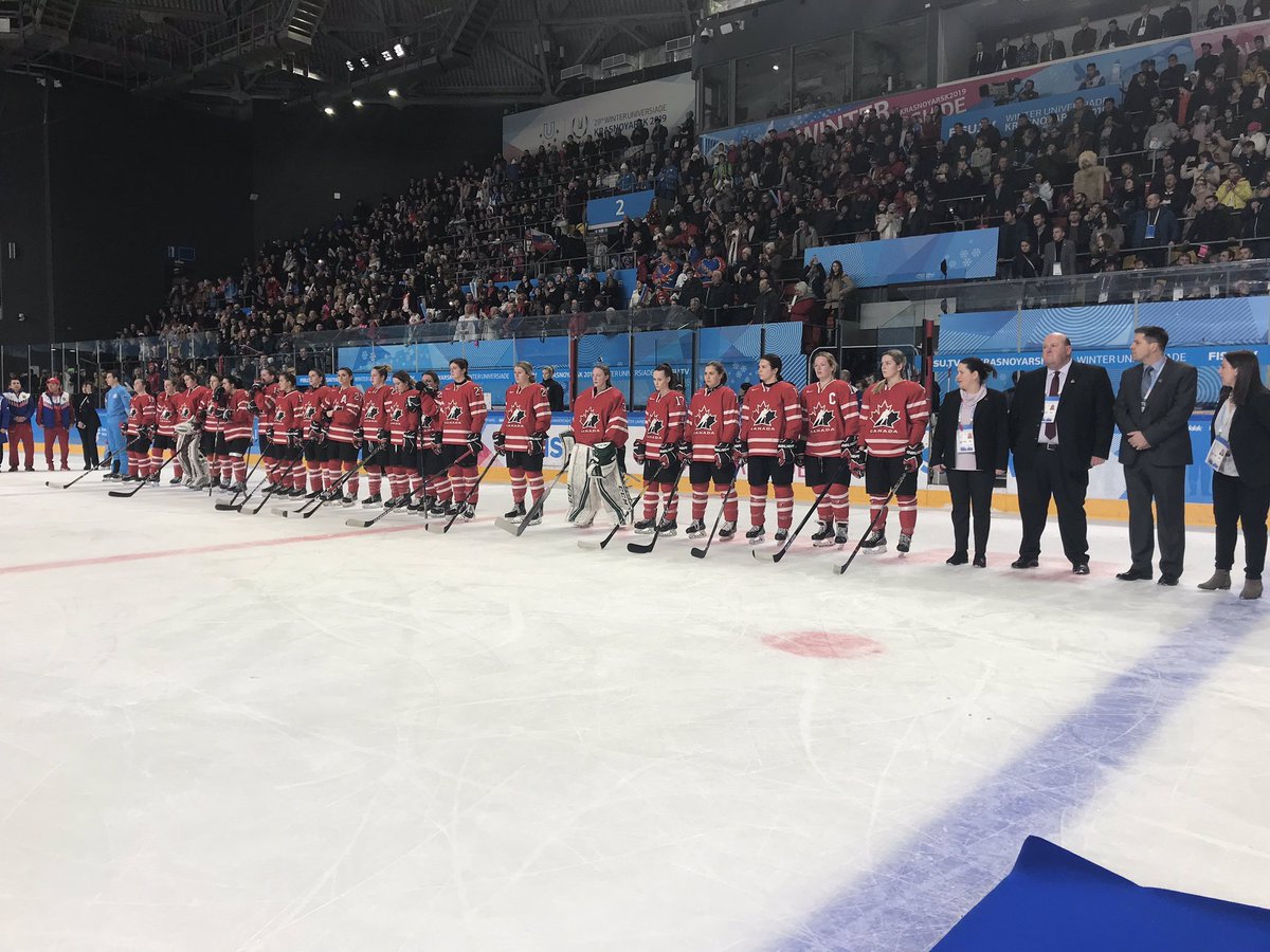 USPORTSIntl's tweet photo. 🇨🇦🥈 Medalist in Women’s 🏒 at @Krasnoyarsk2019.

Final is 2-0 for 🇷🇺.

3rd consecutive silver at Winter Universiade and 7 for 7 in Final Universiade games for #uCAN 

4th 🏅 of this Universiade for 🇨🇦 https://t.co/eGOHUwiWXK