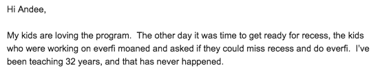 There is nothing dreadful about Monday when you wake up to emails like this! @sdschools @EVERFIK12 #sandiegoteachers #wholechildeducation #criticallifeskills