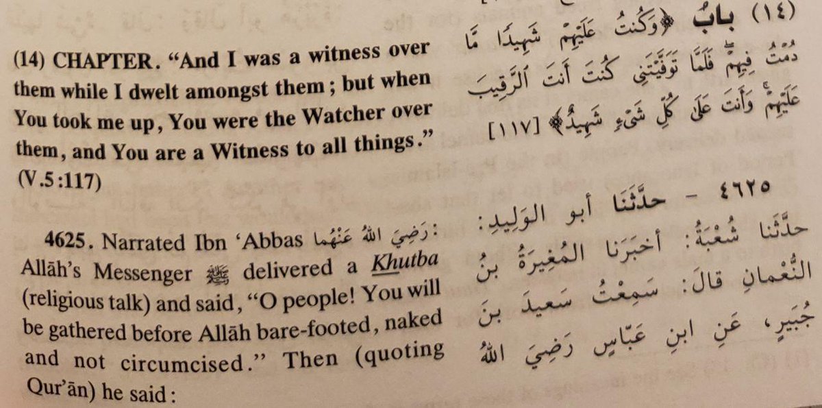 then Allah was the Guardian/Watcher over them. There is a hadith in Sahih Bukhari, wherein, the Holy Prophet s.a quoted the above verse (فلما توفیتنی) about his own self. Non Ahmadis translate (توفیتنی) as "you took me up". Question is, how was Holy Prophet taken up by Allah?