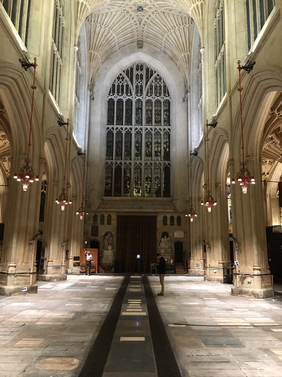 shean_bowers's tweet photo. Amazing view! @bathabbey without its pews. https://t.co/AEeCkpjSak