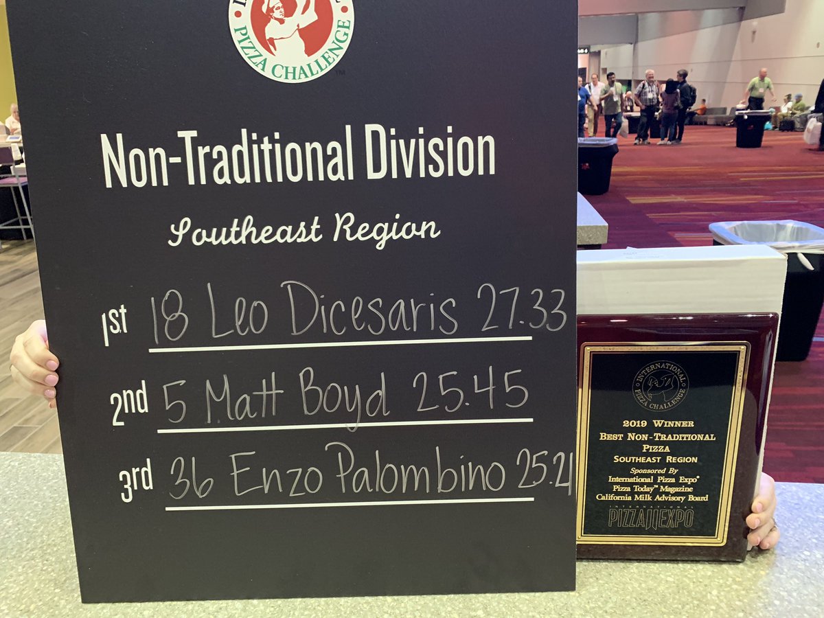 CerronesPizza's tweet photo. Champions of the Southeast 2019 #InternationalPizzaChallenge #non-traditional https://t.co/6Q3xtsWsgw