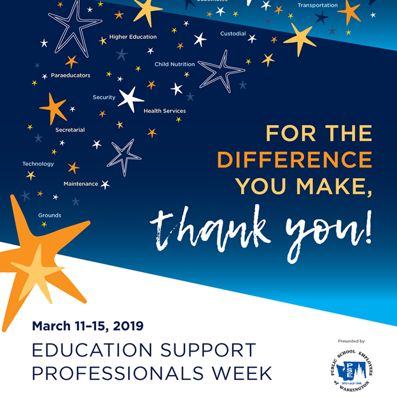 SouthKitsapSD's tweet photo. We are grateful for the dedication and hard work of our classified staff. Thank you! #SKPride #ProudtobeSK #ESPWeek2019 https://t.co/txUDcV4IBX