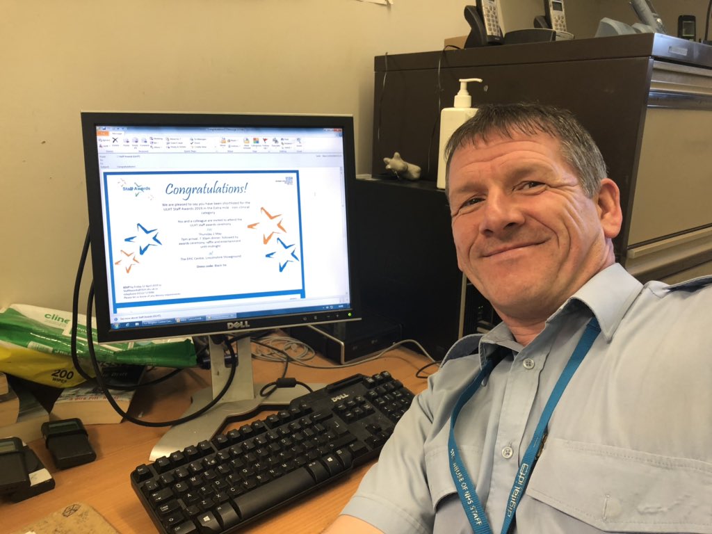 Feeling proud 😀GDH Chargehand Porter Lance has made it to staff Awards 2019 at ULHT 👏<a href="/KevinYo22640673/">Kevin Young</a> <a href="/JanSobieraj/">Jan Sobieraj 🇵🇱</a> <a href="/ULHT_News/">NHS United Lincs</a> @mccarthy_ph @sisterpembo <a href="/GDHSRs9/">GranthamSistersForum</a> @OpsGdh <a href="/boroshaz/">#hellomynameisSharon</a> <a href="/Mcintosh7Wayne/">Wayne Mcintosh</a>
