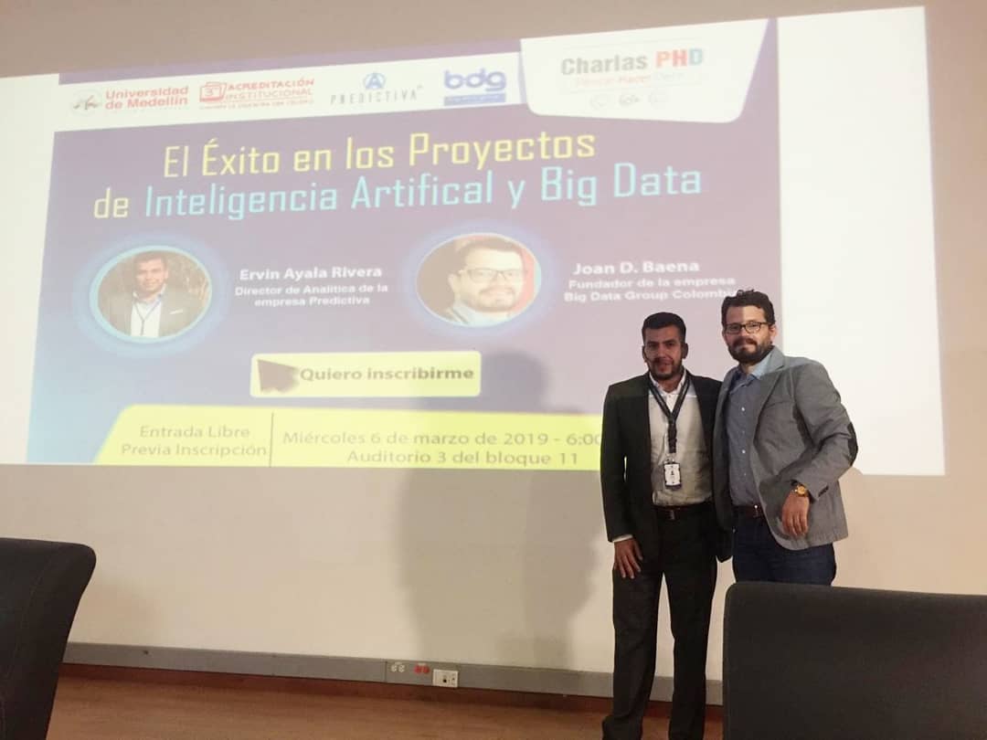 RT <a href="/JoanDBaena/">Joan D Baena ®</a> - Un gusto compartir con el Crack <a href="/ervin_ayala/">Ervin Ayala</a> de <a href="/PREDICTIVA_CO/">PREDICTIVA</a> hablando de proyectos de Big Data e Inteligencia Artificial 🤗👍😊👌 gracias a <a href="/UdeMedellin_/">Universidad de Medellín</a>  por la invitación . Y creo que el evento es repetible en un Big Data Day en <a href="/IUPascualBravo/">iupascualbravo</a>  #BigData