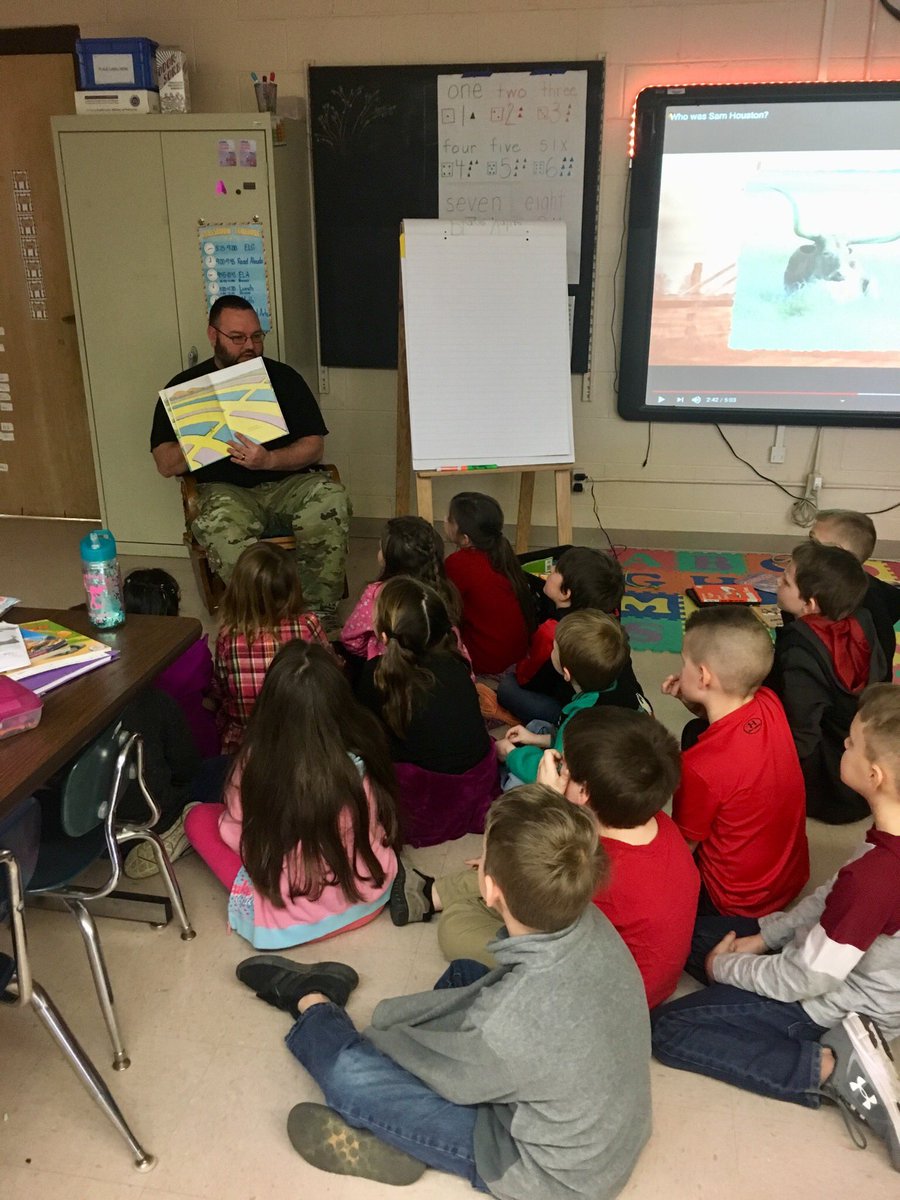 Autumn was surprised when her dad showed up today as a Mystery Reader! He read one of her favorite books, “Oh, the Places You’ll Go!”. We learned about the military and the class enjoyed hearing about some of the places Autumn’s dad has been during his time in the Army Reserves.