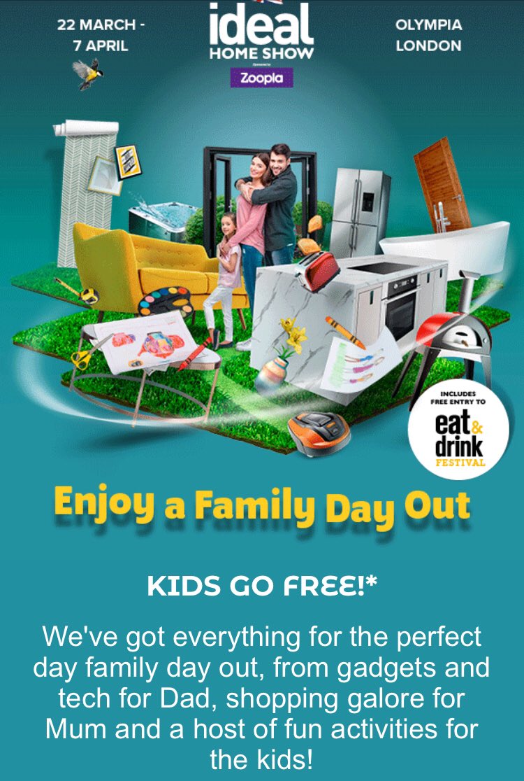 The <a href="/ideal_home_show/">Ideal Home Show</a> need to take a look at their marketing comms. Men are interested in tech and women love shopping?  FFS it’s 2019. It’s like a parody for the 1950’s idealised home show. #everydaysexism #sexism #notidealhomeshow #gender #stereotypes #copywriting
