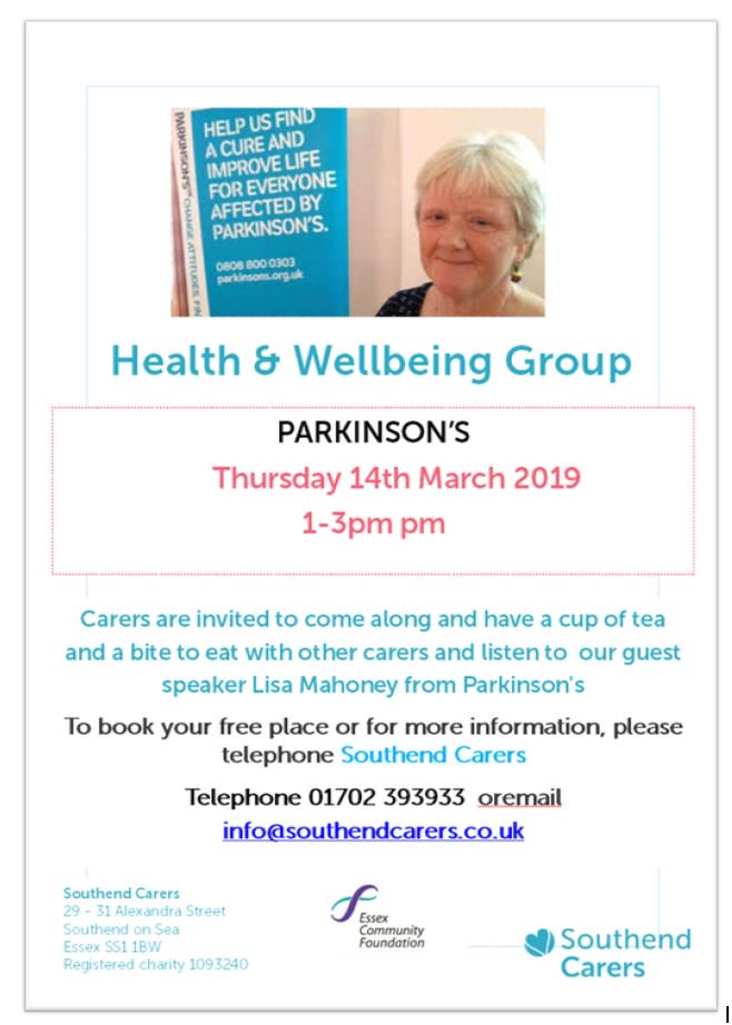 SouthendCarers's tweet photo. Health &amp; Wellbeing Group

Looking forward to seeing everyone on Thursday! https://t.co/PfDYyL4owe