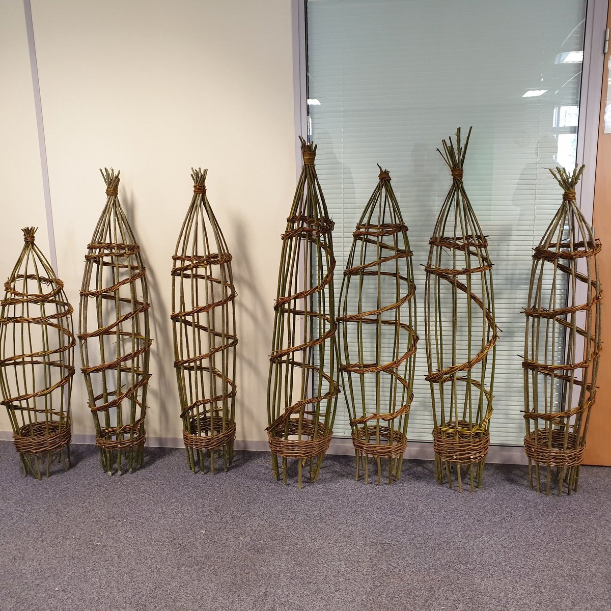 Lovely #willow #plantsupports made @farnboroughlib today. Next plant support classes 6th April @cranleigharts and 25th April @YateleyLibrary