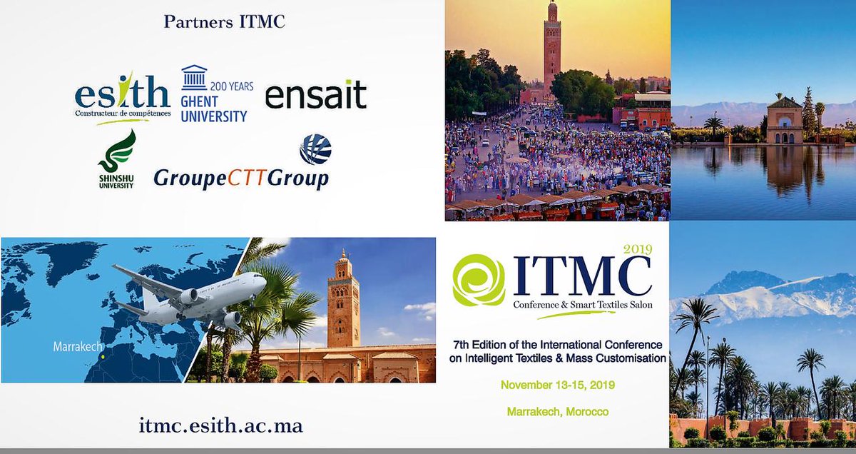 BentisAziz's tweet photo. @londonfabricmag @cara_horgan 7th Edition of the International Conference on Intelligent Textiles &amp; Mass Customisation.
#ITMC 2019 https://t.co/R80Hz8WxBi