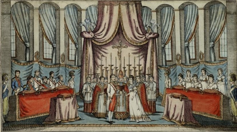 11.03.1810. — Pēc atraidījuma Krievijas galmā #Wien, Augustīniešu baznīcā, noris politiskās laulības, lai Francijai dāvātu Eiropas karaliskās asinis: pie altāra tikai Austrijas erchercogiene, Parmas hercogiene Marija Luīze, 22 gadus par viņu vecākais Napoleons - neklātienē.