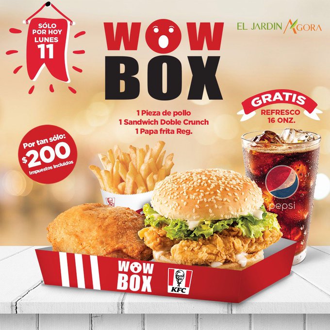 ¡Hoy es un día perfecto para disfrutar del “Wow Box” de KFC por sólo RD