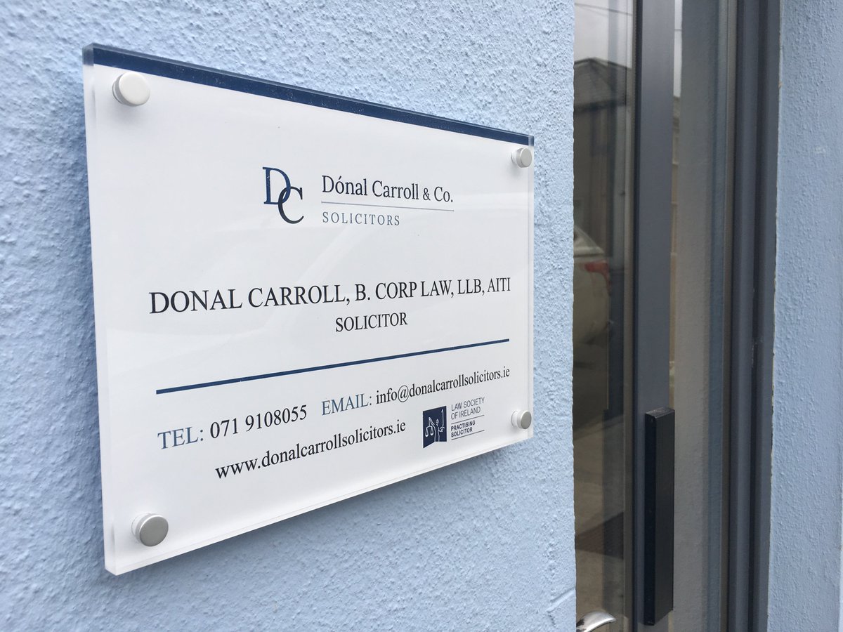 DC_Solicitors's tweet image. Big thank you to @PrintfixSligo (window inserts) and @BallastSigns (nameplate and backlit shop front sign), really happy with how the firm’s signage has turned out #newbusiness #Sligo