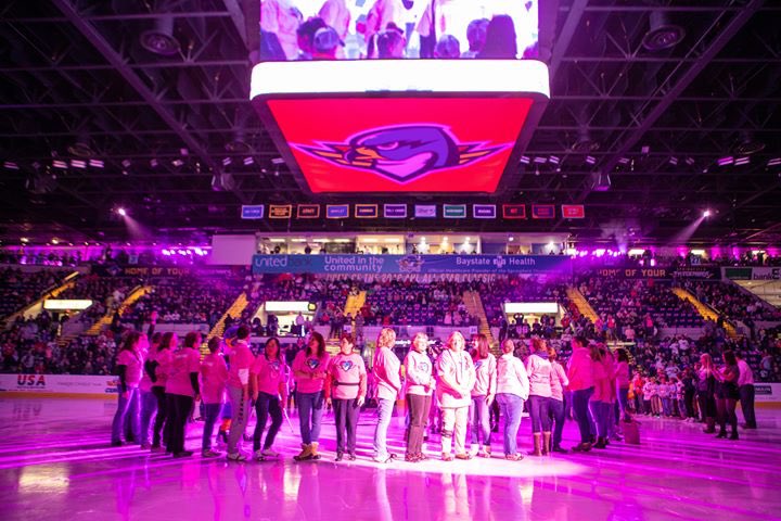 More photos of Soror Denise Jordan on the ice on Saturday at the Springfield <a href="/ThunderbirdsAHL/">Springfield Thunderbirds</a> game! ☺️