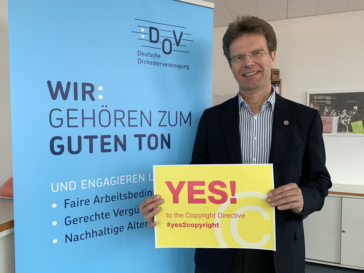 GMOrch's tweet photo. #Yes2Copyright Urheber und Kreative brauchen eine Rechtsgrundlage für faire Vergütungsansprüche! #DOV #SaveYourInternet @gema_news @AxelVossMdEP @HelgaTruepel @FairInternet4P @urheber_verdi @DerVUT @BMJV_Bund @SPDEuropa @fim_musicians https://t.co/1QhE5kZjeY
