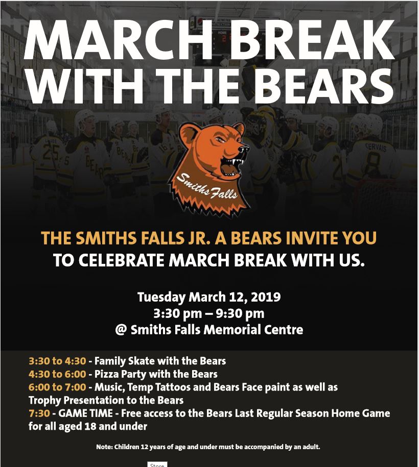 SFMHA1's tweet photo. March Break with the Bears!  @SFBears  #dontpolkthebear #SFMHA https://t.co/uKHy5l2eoT