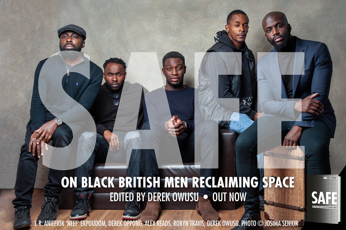 orionbooks's tweet photo. What is the experience of Black men in Britain today? Derek Owusu @AniefiokEkp @DerekRameses @AlexReads__ &amp; @OfficialRTravis are 5 of the 20 amazing writers who have written essays exploring this for #SAFE: On Black British Men Reclaiming Space.

OUT NOW https://t.co/HwWIkmrV04 https://t.co/J0U0XyKfgO