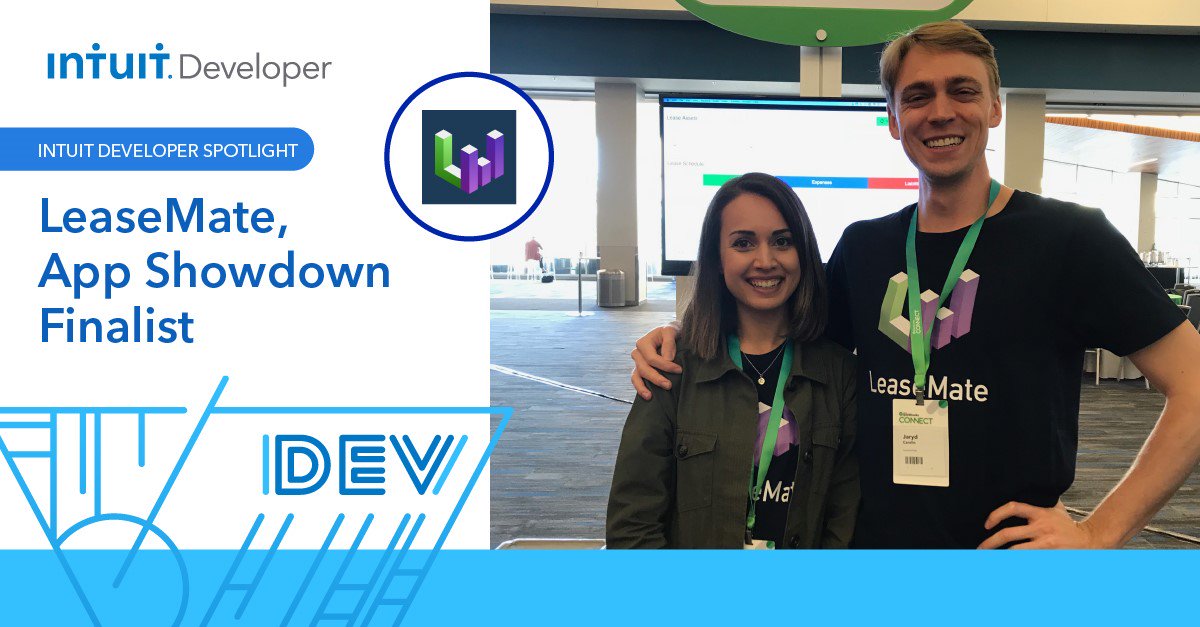 IntuitDev's tweet photo. #IntuitDevSpotlight:@LeaseMateApp is a product and success of our #SmallBizHack in Sydney and they have big plans! Learn more about them here: https://t.co/K1uveWu9WS https://t.co/8wwdFl3Yp8