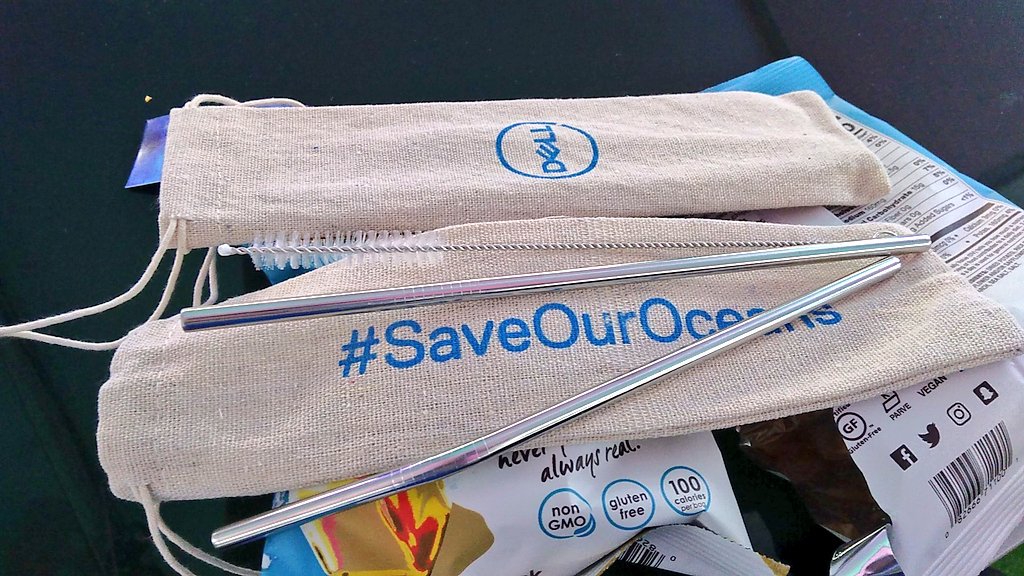 SxTroll's tweet photo. #SxSwag: #SaveTheOceans reusable straws at #DellExperience — RSVP strictly enforced, no line as of Mon 11:40. #SxSW #SXSW2019 https://t.co/OLlf7NNDsy