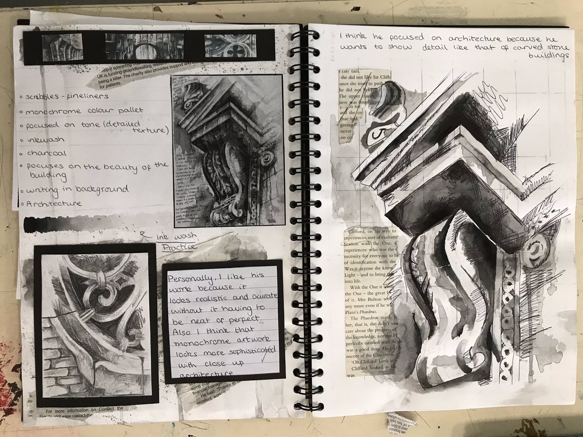 MissBeachgood's tweet photo. Some fantastic homework from year 10 Art! Artist research based on Ian Murphy. Well done lovelies, 3 more to follow with the names @ChewValleySch https://t.co/78o4F0mgkW