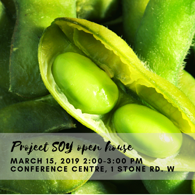 UofGResearch's tweet photo. This Friday is the 23rd annual @ProjectSOY finale. #soybean-based projects from @UofG students will be on display for a chance to #win cash prizes. All welcome! Last year’s projects included; soy-based condoms and vegan cheese! https://t.co/VnOm3fbaSy