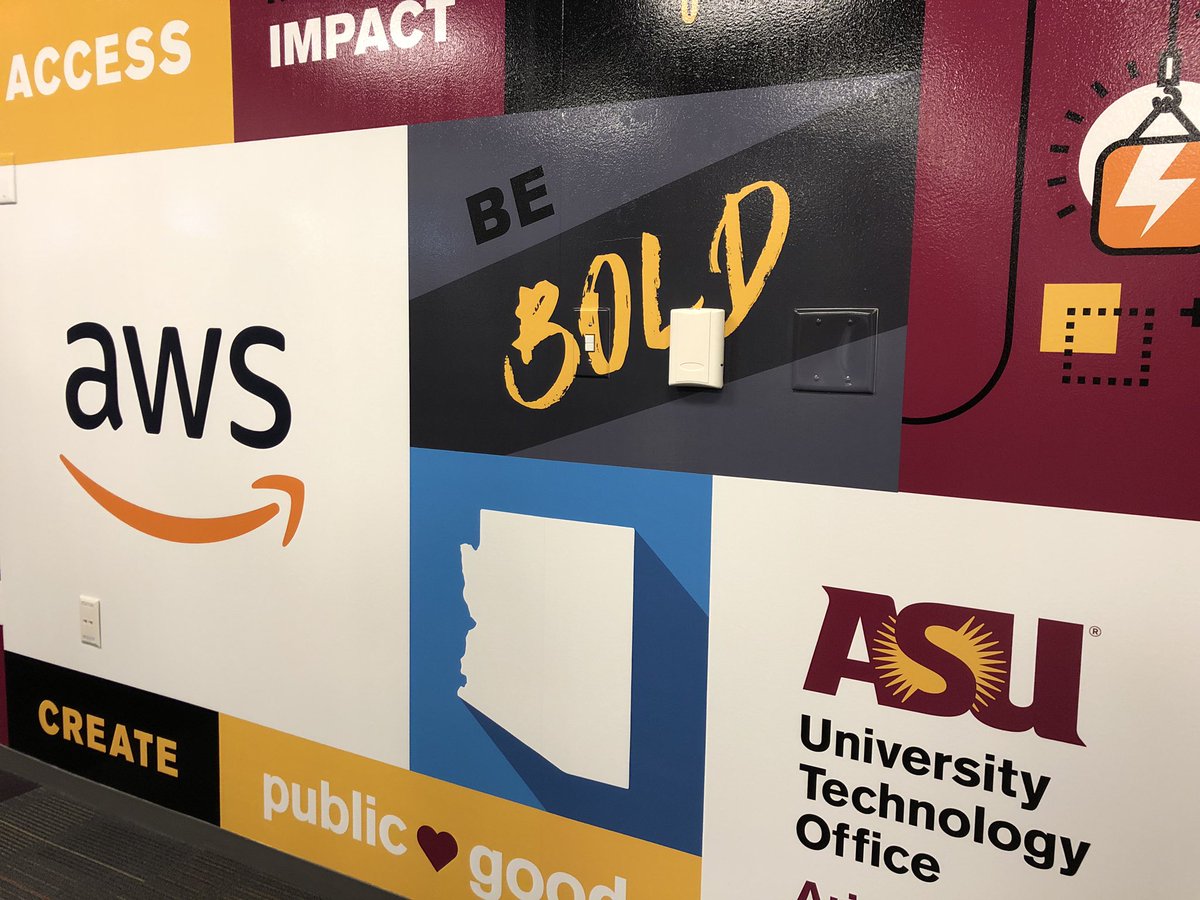ASUResearch's tweet image. At @ASU SkySong this morning for the opening of the ASU Smart City Cloud Innovation Center powered by AWS. #SmartCities