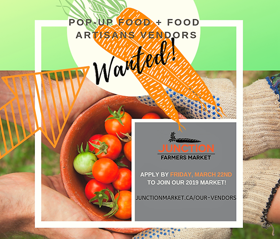 Junction Farmers Market is looking for Pop-Up Food Vendors and Food Artisans! 🥕🧀 <a href="/JunctionMarket/">Junction Market</a>