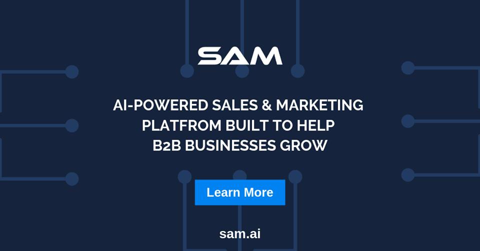 SAM.AI unveils Ask SAM to democratize big data and make CRM more human. Our mission is to collect, correlate, and communicate business-critical data and serve a community of small and mid-sized business bit.ly/2Tn0BvL #CRM #Bigdata #ASKSAM