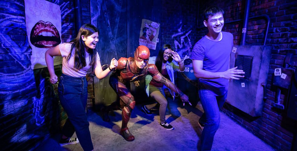 Attractions's tweet photo. .@TussaudsOrlando will debut new figures of Ezra Miller as the Flash and Ray Fisher as Cyborg in their Justice League: A Call for Heroes experience: https://t.co/9grwWhLy7X https://t.co/koxG6qVhN9