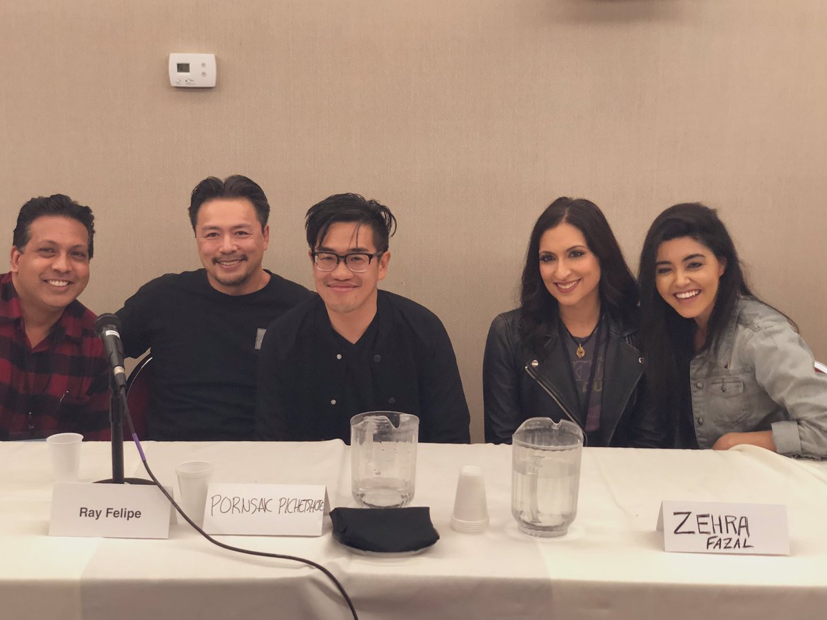 Many thanks to everyone who came out to our panel on diversity at @sdcomicfest! Thank you #HarishRao for organizing and @reenadutt for connecting us all together. #RayFelipe @real_pornsak @yasalbustami #sdcomicfest #sdcomicfest2019