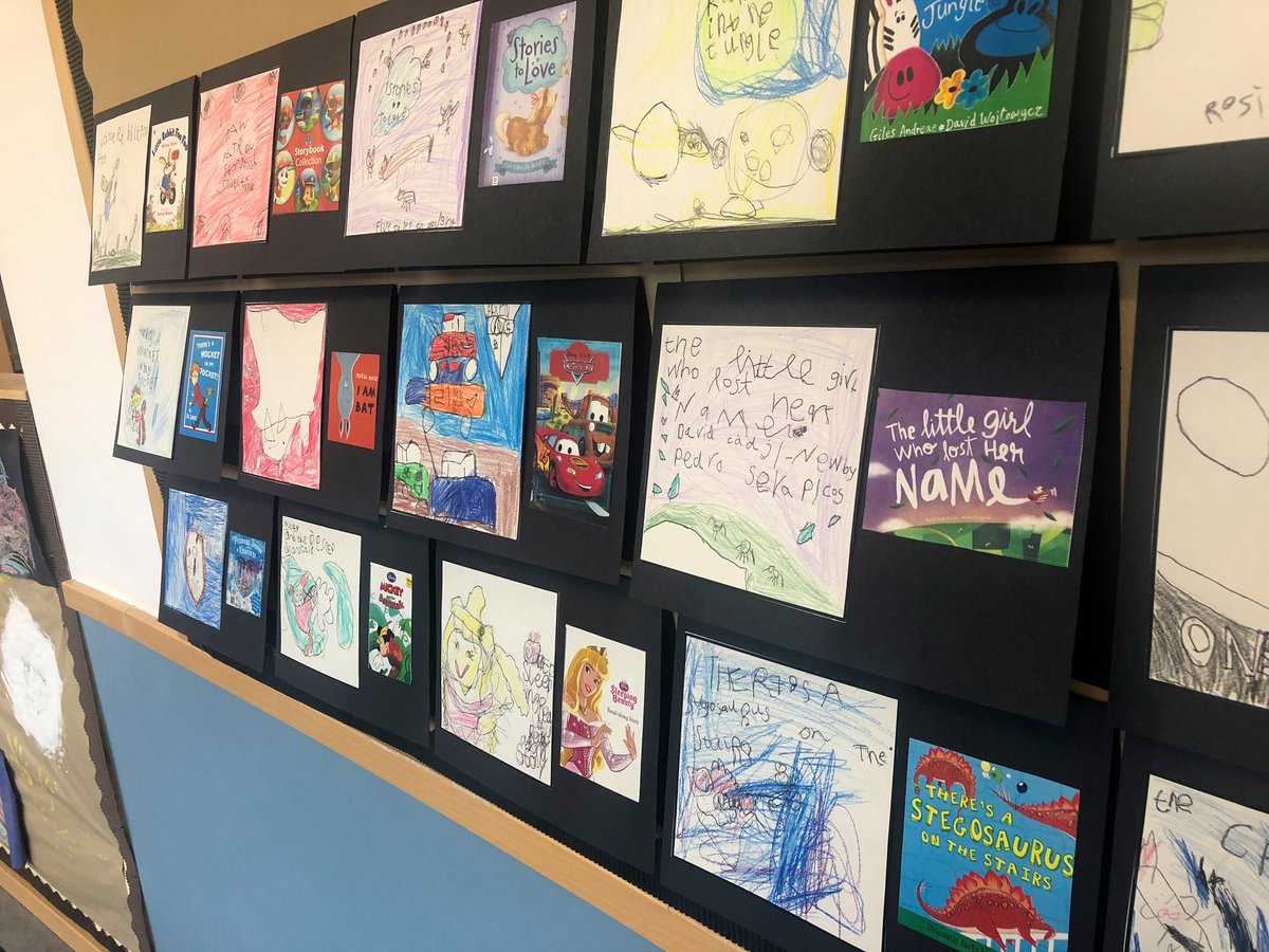 SMcGhee_'s tweet photo. “It’s my favourite book because...” Our display from World Book Day last week. QR codes link to the children talking about their favourite book. 📚 https://t.co/LxxJVINLp0