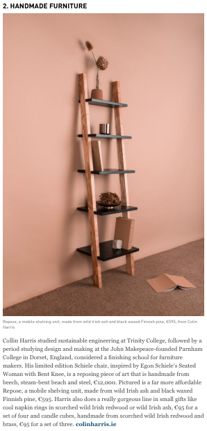 Great to see some recent work featured in last weekend's <a href="/IrishTimes/">The Irish Times</a>. #ArtDirection and #Styling for #ColinHarris with #photography by Simon Walsh #irishdesign #handmade 

irishtimes.com/life-and-style…