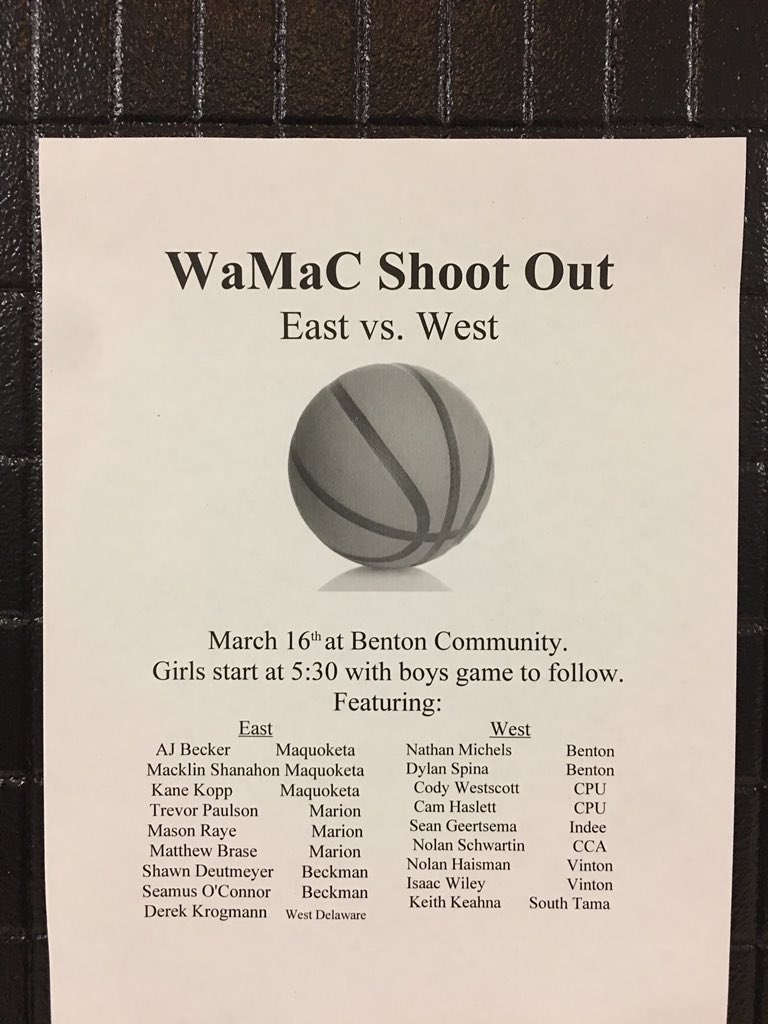 KeithKeahna's tweet photo. If anyone isn’t doing anything Saturday night I’m playing in the Wamac all star game at Benton high school. Should be a good time! 🏀 Be sure to catch girls before me. https://t.co/gLd8AEK50j
