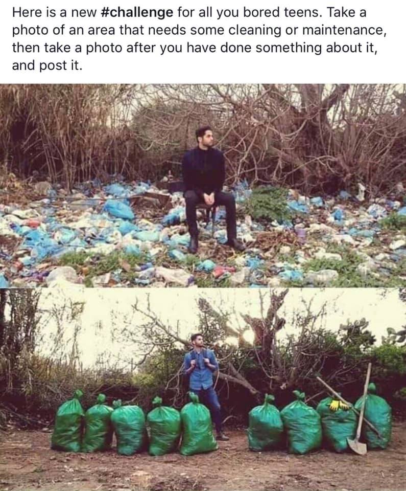 KeepARBeautiful's tweet photo. We love this! Are you up to the #challenge? Photo &amp; caption by Rachael Thies. #keepARbeautiful #GAC2019 #PleaseDontLitter #Volunteer #KeepItClean https://t.co/BiN7DVfyYw