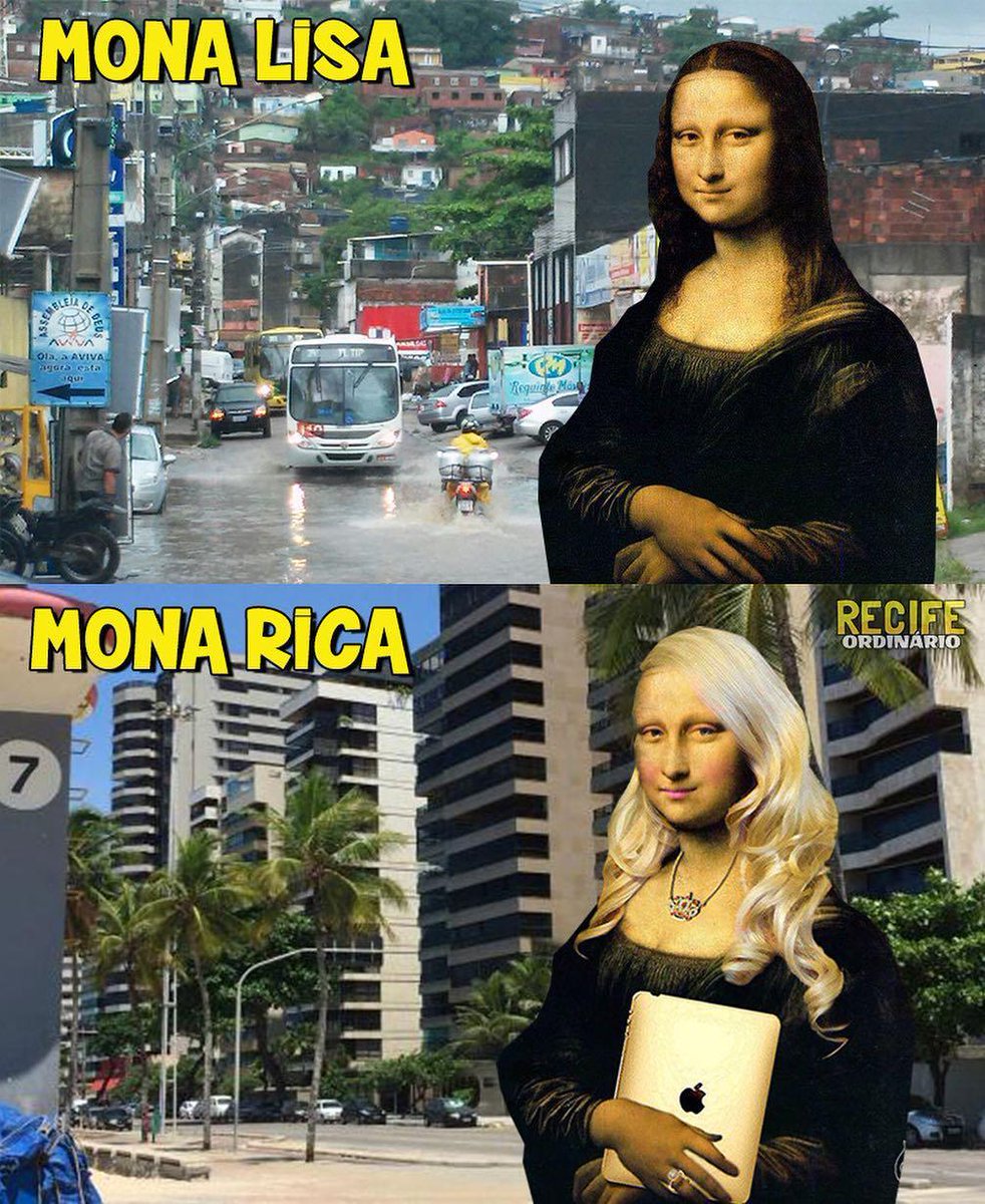 recifeordinario's tweet image. Enquanto isso no Recife...
Todo mundo tem uma amiga Mona Lisa e uma amiga Mona Rica! Marque a sua aqui!!! 😅
Obs: Pode ser os Mano Liso também. O importante é marcar e entrar na resenha!
#recife #curado #boaviagem #pernambucoémeupaís