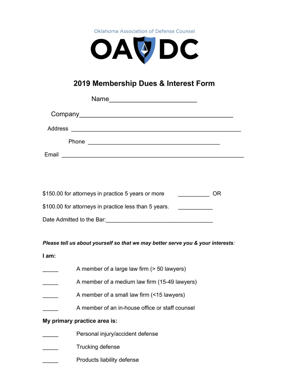 OklaDefense's tweet photo. OADC members – we invite you to download your renewal form or request a copy from our director, Skoshi Heron by emailing skoshi@gobaker.com. Submit it today! https://t.co/9Q4IWrMyIZ #OADC https://t.co/duvv1L42IA