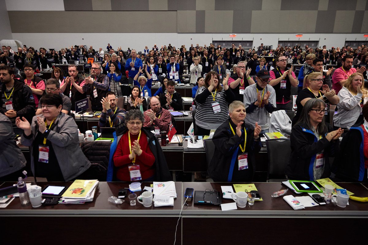 OECTAProv's tweet photo. Wow, what an INCREDIBLE event! #OECTAAGM2019 did the Association's 75 year milestone proud. Thank you to our delegates, speakers, guests and all the people who worked SO hard to make this AGM so special🙏 #CatholicTeachers #OECTA75 https://t.co/SOl7U6rS6V
