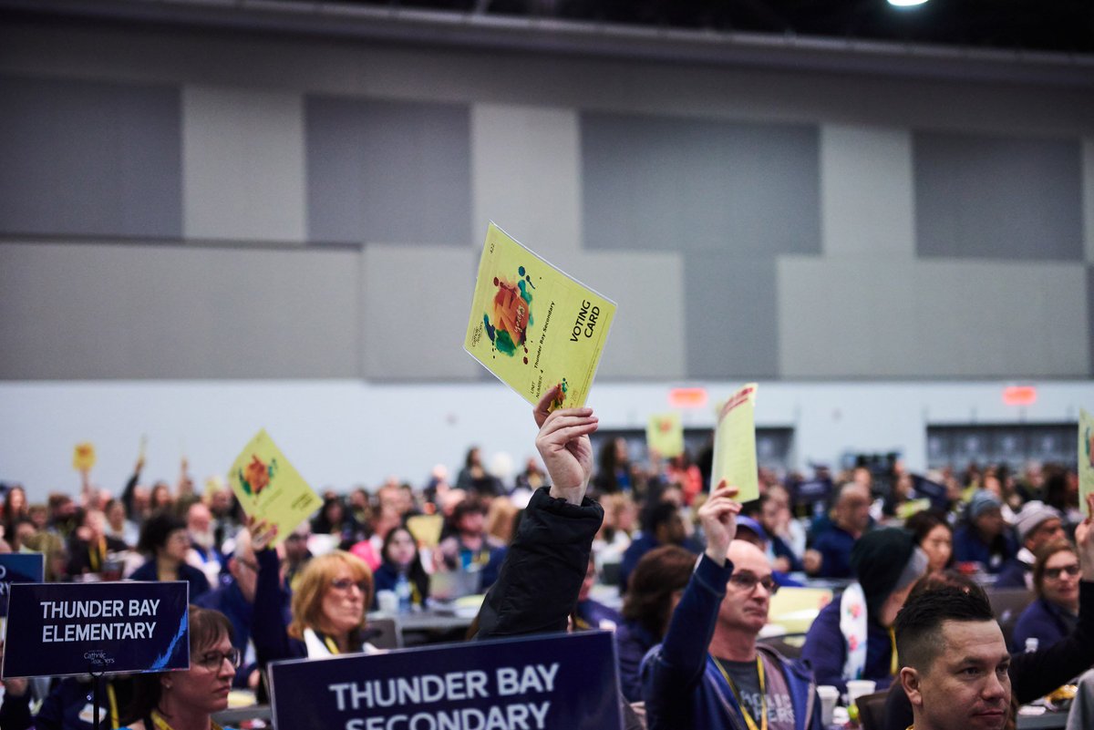 OECTAProv's tweet photo. Wow, what an INCREDIBLE event! #OECTAAGM2019 did the Association's 75 year milestone proud. Thank you to our delegates, speakers, guests and all the people who worked SO hard to make this AGM so special🙏 #CatholicTeachers #OECTA75 https://t.co/SOl7U6rS6V