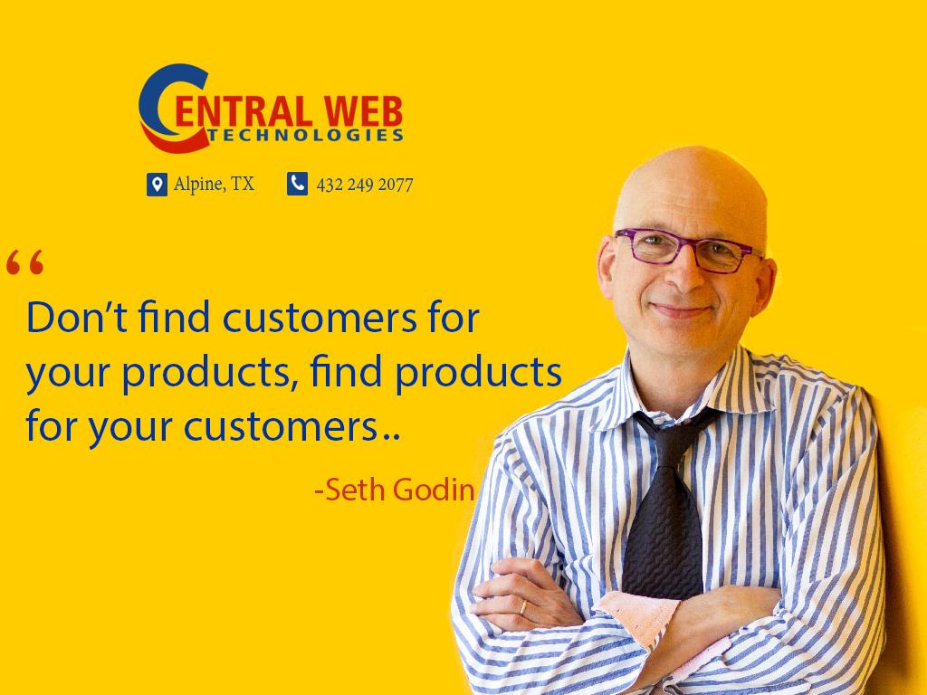 centralwebtech's tweet image. Don&apos;t find customers for your products, find products for your customers.

Central Web Technologies - We&apos;ll take care of your business.

CWT: 432-249-2077

Email Us: info@centralwebtechnologies.com 

#Monday #Quote #Centralwebtechnologies
